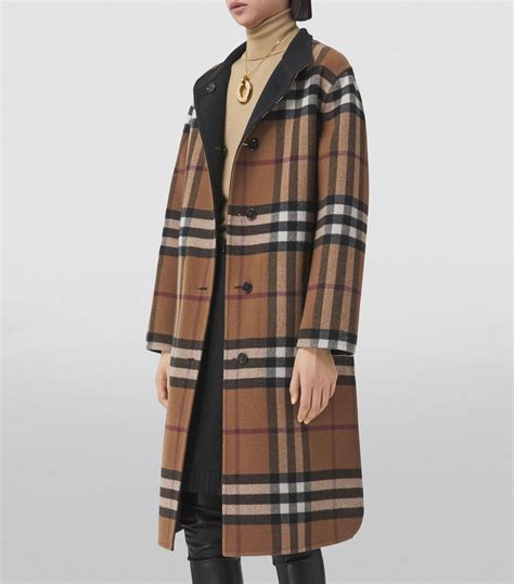 burberry wool coat pink|burberry reversible check wool coat.